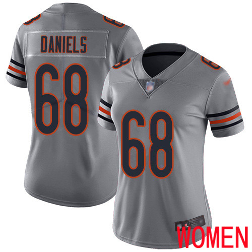 Chicago Bears Limited Silver Women James Daniels Jersey NFL Football 68 Inverted Legend